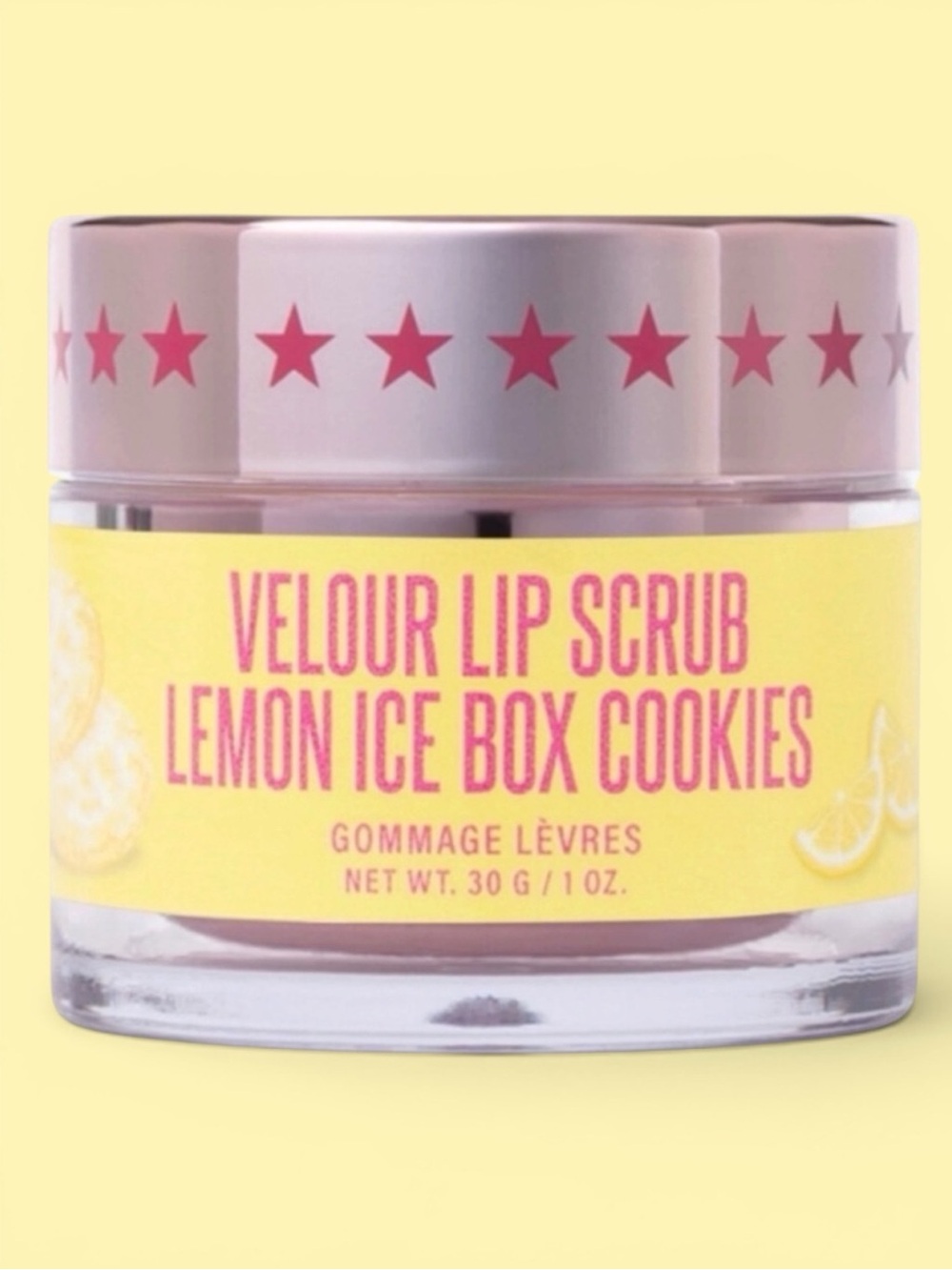 Jeffree Star Velour Lip Scrub Lemon Ice Box Cookies BNIB Vegan 30g Limited Ed